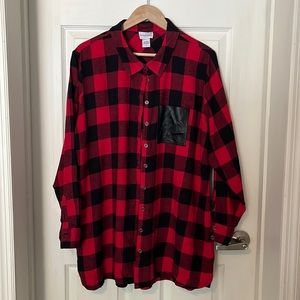 Soft Surroundings Buffalo Plaid Tunic 2X
